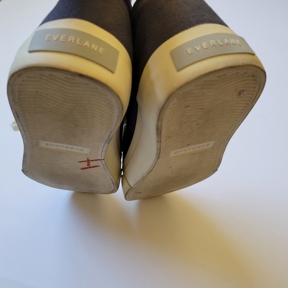 Everlane Forever Sneakers Blue & Cream Lace-Up Unisex Women US 9/Men US 7 - Picture 10 of 10